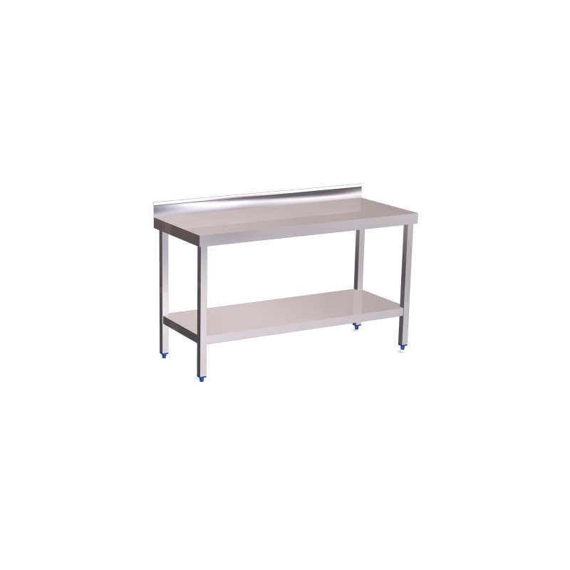 Mesa inox. Mural con entrepaño