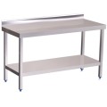 Mesa inox. Mural con entrepaño