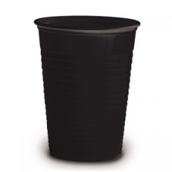 Bolsa de 100 Vasos de Plastico Negros de 180 ml