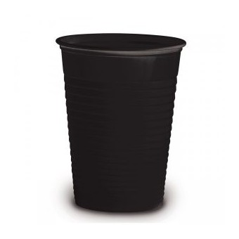 Bolsa de 100 Vasos de Plastico Negros de 180 ml