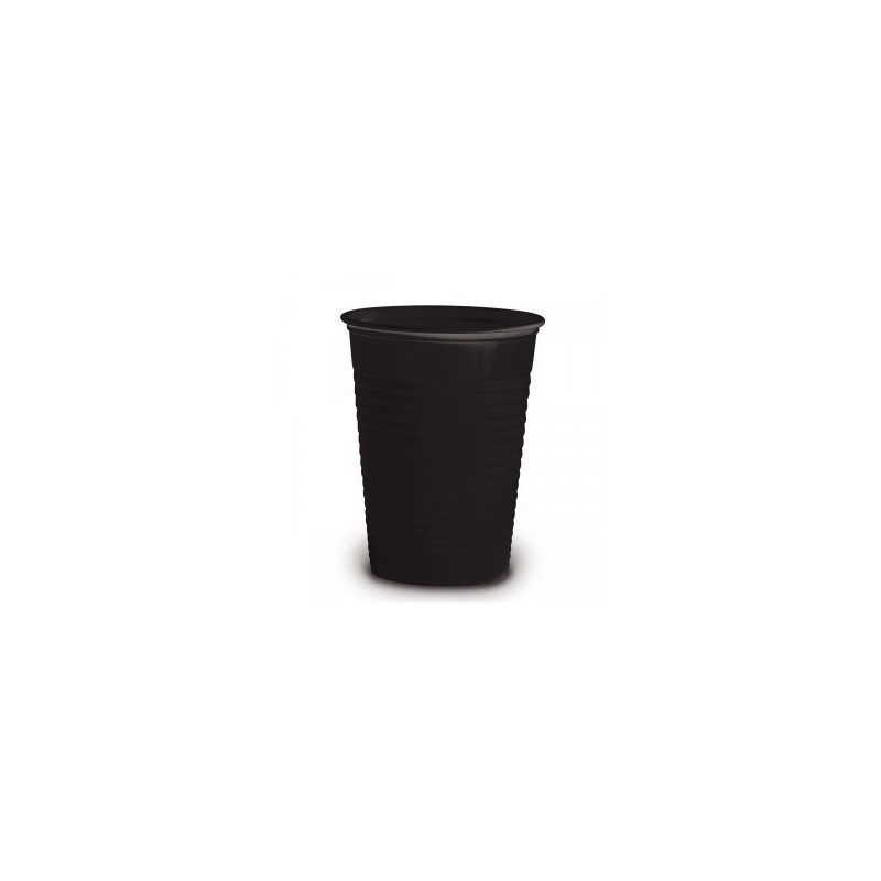 Bolsa de 100 Vasos de Plastico Negros de 180 ml