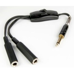 Adaptador fuente doble con doble jack