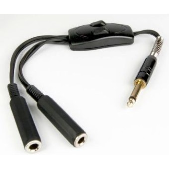 Adaptador fuente doble con doble jack