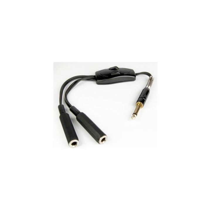 Adaptador fuente doble con doble jack