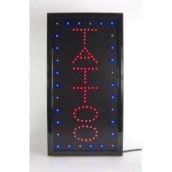 Letrero luminoso tattoo vertical