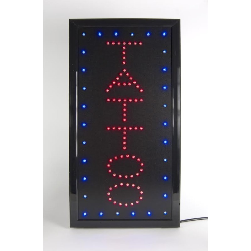 Letrero luminoso tattoo vertical