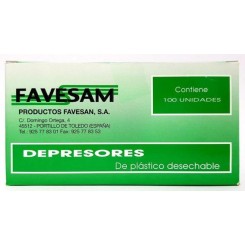Depresores de plástico. Caja 100 unidades
