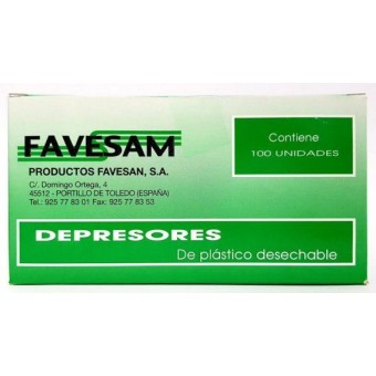 Depresores de plástico. Caja 100 unidades