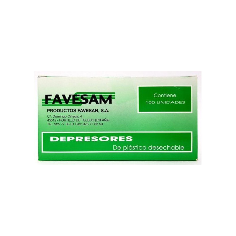 Depresores de plástico. Caja 100 unidades