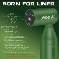 Rotativa AVA inalámbrica tipo pen  (AVA WIRELESS PEN HULK BLACK)