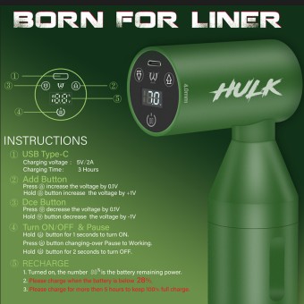 Rotativa AVA inalámbrica tipo pen  (AVA WIRELESS PEN HULK BLACK)