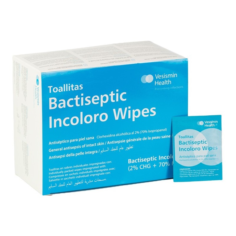TOALLITAS BACTISEPTIC INCOLORO WIPES