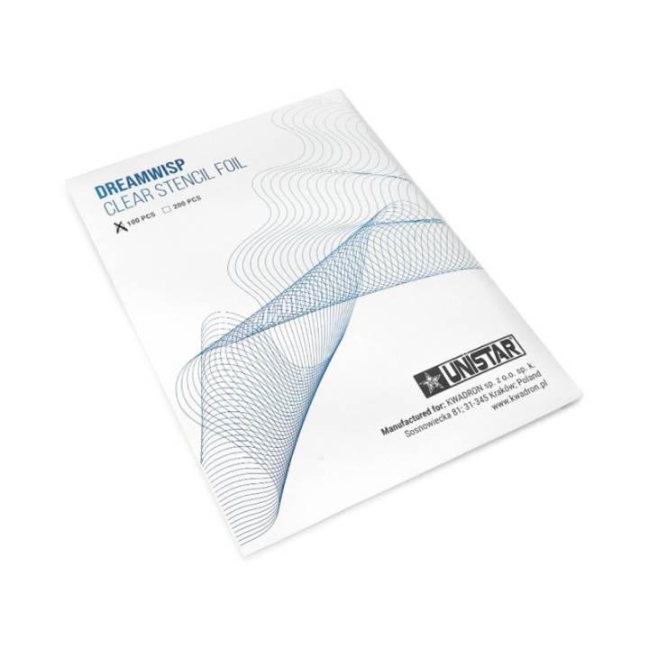 UNISTAR DREAMWISP CLEAR STENCIL FOIL 100 unidades Pro-Arts