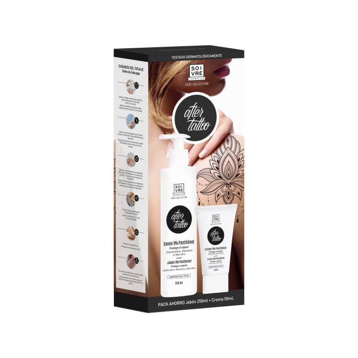 PACK AFTERTATTOO SOIVRE: Jabón 250ml + Crema 50ml Pro-Arts Tattoo Supplies