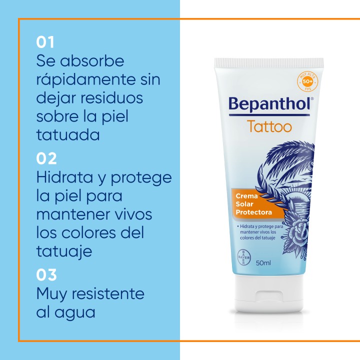 Bepanthol® Tattoo Crema Solar Protectora - 50ml