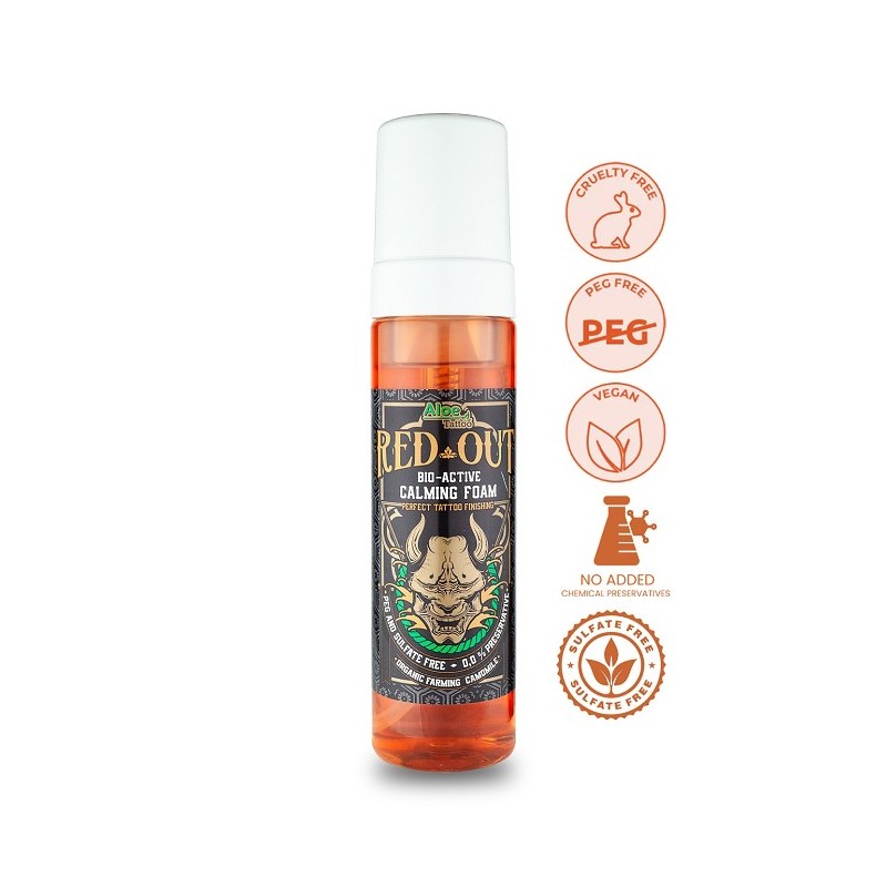 RED OUT BIOACTIVE CALMING FOAM ALOE TATTOO - 220ml