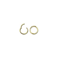 Aro clicker de titanio chapado en oro