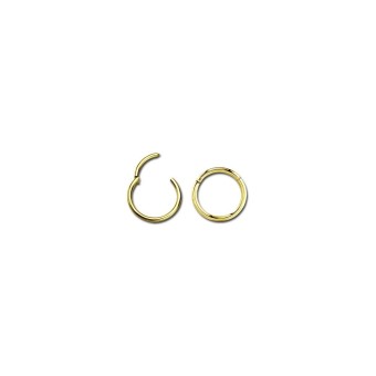 Aro clicker de titanio chapado en oro