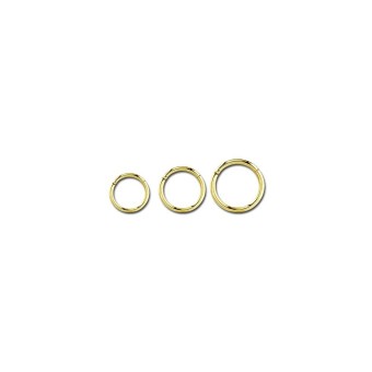Aro clicker de titanio chapado en oro