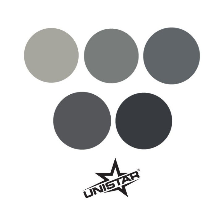 Set de Tintas Solid Gray Unistar Colors™ Ink - 5uds de 30ml