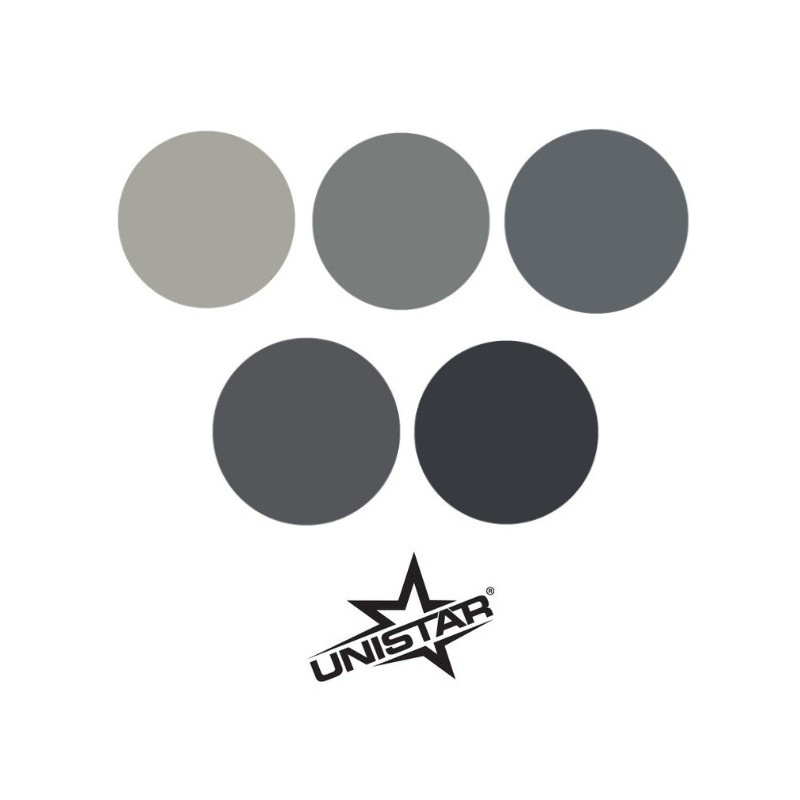 Set de Tintas Solid Gray Unistar Colors™ Ink - 5uds de 30ml