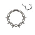 Aro Clicker Titanio Pinchos con cadena