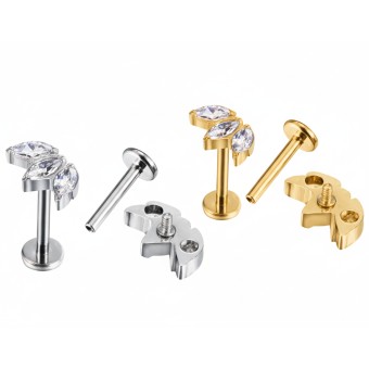 Labret Titanio 3 circonitas