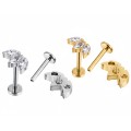Labret Titanio 3 circonitas