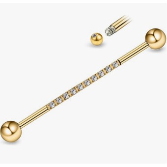 Barbell Titanio Industrial Dorado