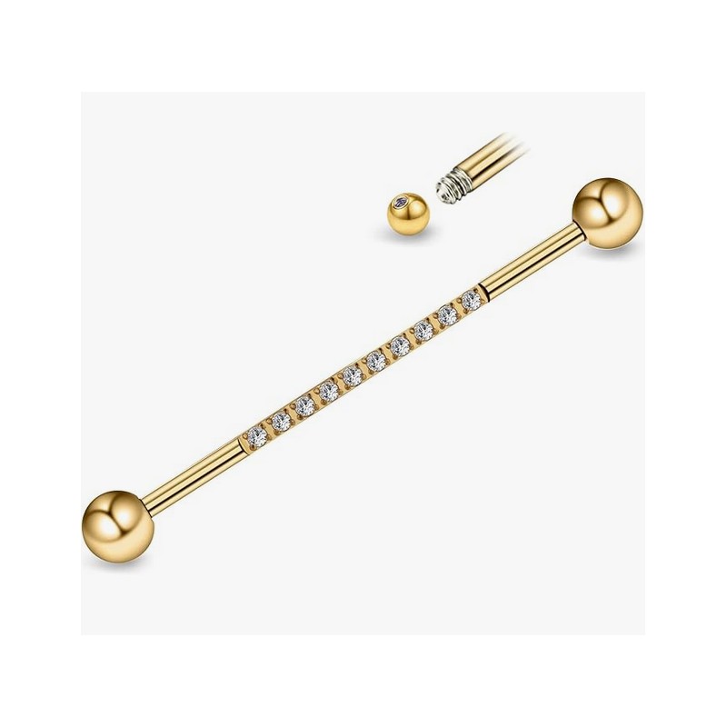 Barbell Titanio Industrial Dorado