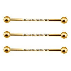 Barbell Titanio Industrial Dorado - Pro-Arts