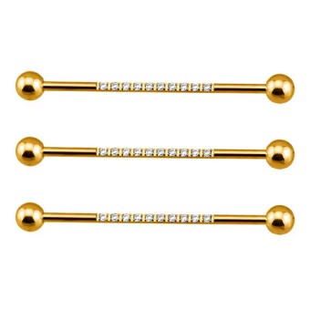 Barbell Titanio Industrial Dorado - Pro-Arts