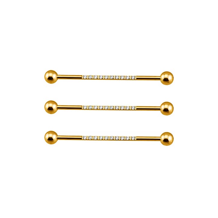 Barbell Titanio Industrial Dorado - Pro-Arts