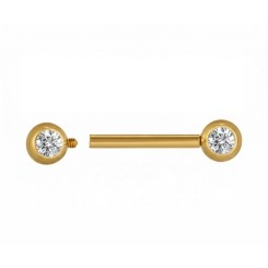 Barbell Titanio con Bolas de Joya