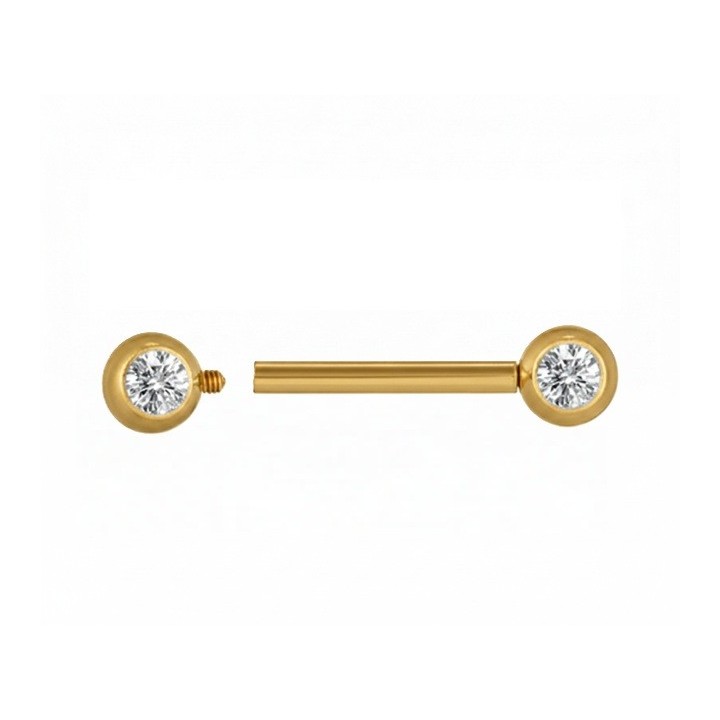 Barbell Titanio con Bolas de Joya
