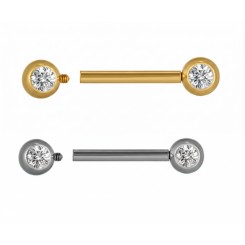 Barbell Titanio con Bolas de Joya