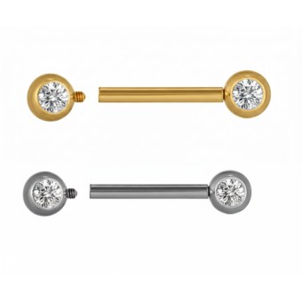 Barbell Titanio con Bolas de Joya
