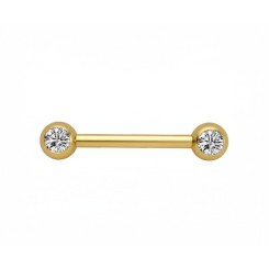 Barbell Titanio con Bolas de Joya