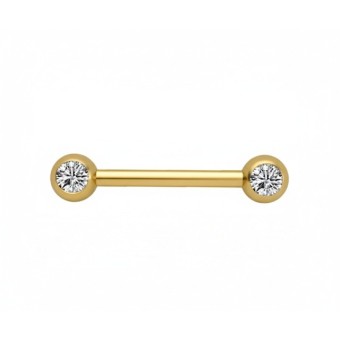 Barbell Titanio con Bolas de Joya