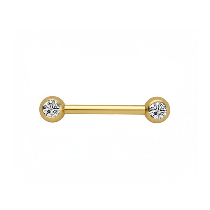 Barbell Titanio con Bolas de Joya