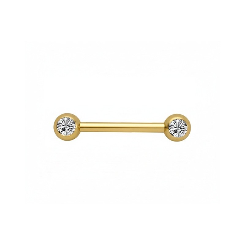 Barbell Titanio con Bolas de Joya