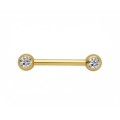 Barbell Titanio con Bolas de Joya