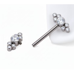 Barbell Titanio con Circonitas