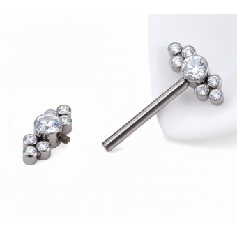 Barbell Titanio con Circonitas