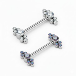 Barbell Titanio con Circonitas