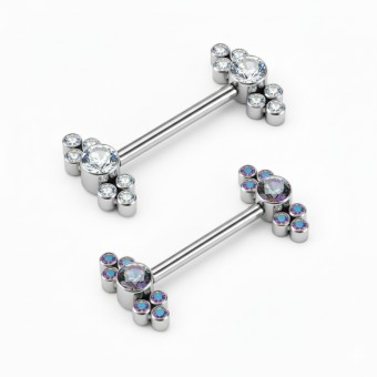 Barbell Titanio con Circonitas