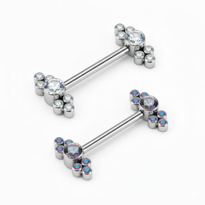 Barbell Titanio con Circonitas