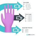 Guantes nitrilo Pearl Violet
