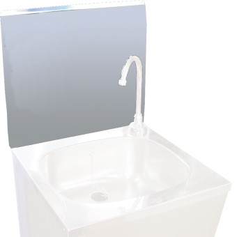 Peto Postizo liso para acoplar a lavamanos de 450 mm.