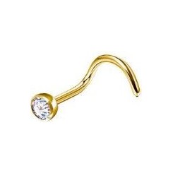 Nostril Stud Titanio Dorado